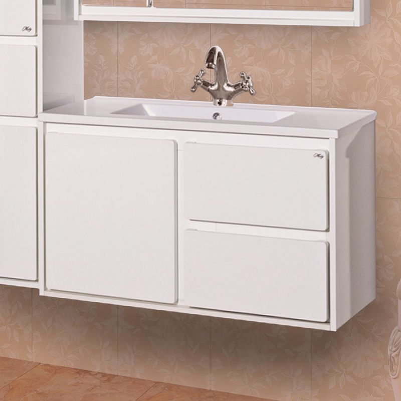 Мебель для ванной Misty Барселона 90 белая эмаль фото в интернет-магазине «Wasser-Haus.ru»