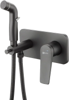 Гигиенический душ Lemark Bronx LM3720BL со смесителем, С ВНУТРЕННЕЙ ЧАСТЬЮ, черный