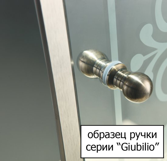 Душевой уголок Cezares Giubileo-A-2-90 стекло с узором, хром фото в интернет-магазине «Wasser-Haus.ru»