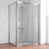 Душевой уголок Vegas Glass ZP+ZPV 120*90 08 01 профиль глянцевый хром, стекло прозрачное фото в интернет-магазине «Wasser-Haus.ru»