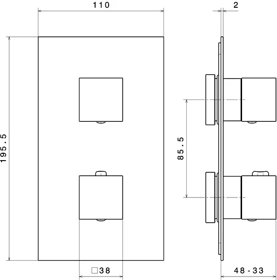 Термостатический смеситель встраиваемый KERAMA MARAZZI Futura 67648EKM.01.093 черный матовый фото в интернет-магазине «Wasser-Haus.ru»