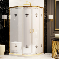 Душевой уголок Ambassador Royal 18015301 120х80 см, профиль золото фото в интернет-магазине «Wasser-Haus.ru»