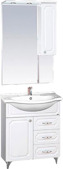Мебель для ванной Misty Александра 65 белый металлик фото в интернет-магазине «Wasser-Haus.ru»