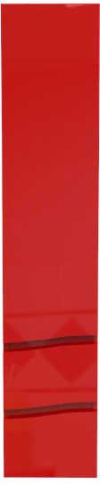 Шкаф-пенал АВН Фиджи 35 L, подвесной, красный фото в интернет-магазине «Wasser-Haus.ru»