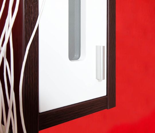 Зеркало-шкаф Бриклаер Бали 120 венге, белый глянец фото в интернет-магазине «Wasser-Haus.ru»