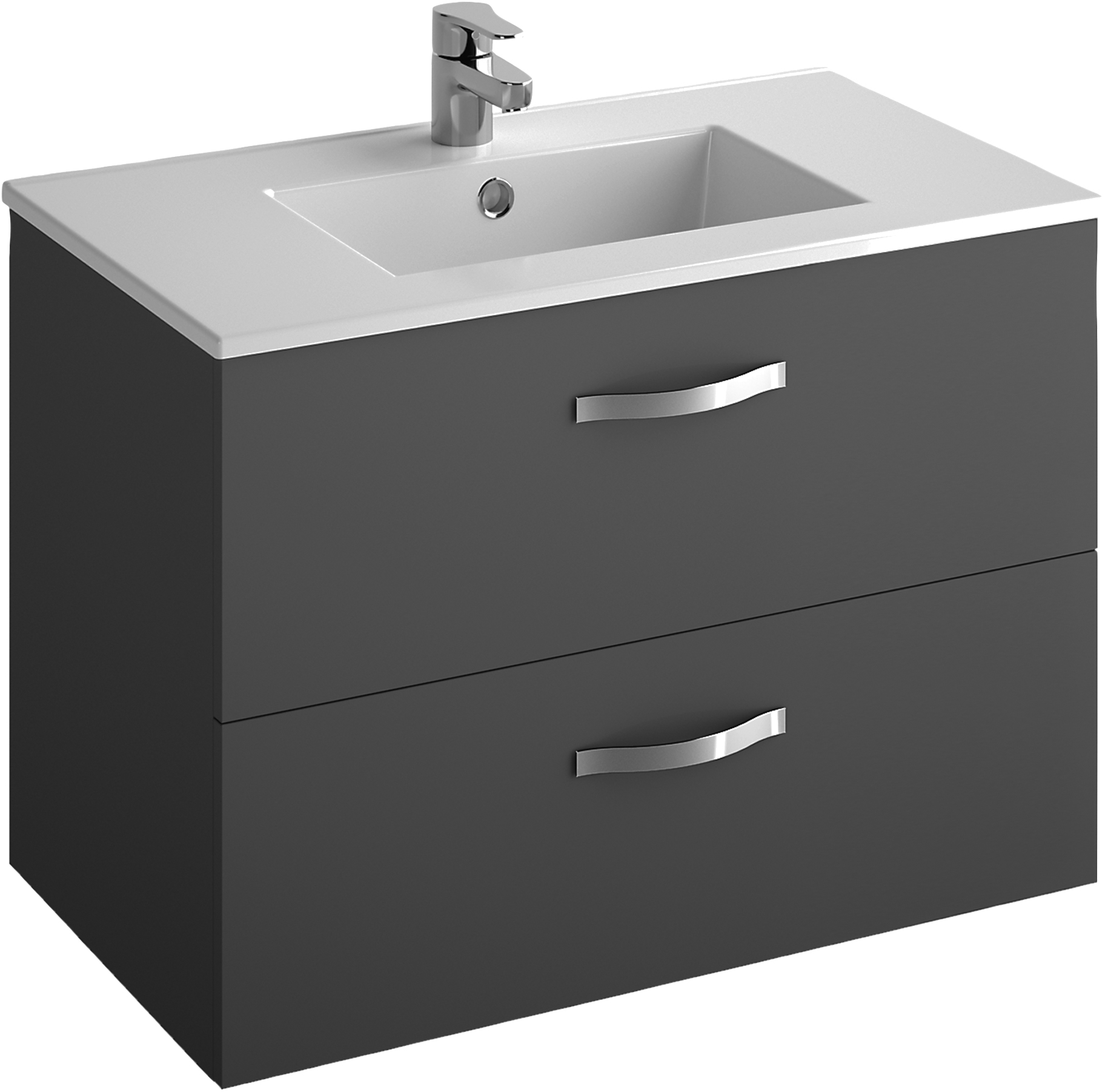 Мебель для ванной Jacob Delafon Ola 80 серый антрацит фото в интернет-магазине «Wasser-Haus.ru»