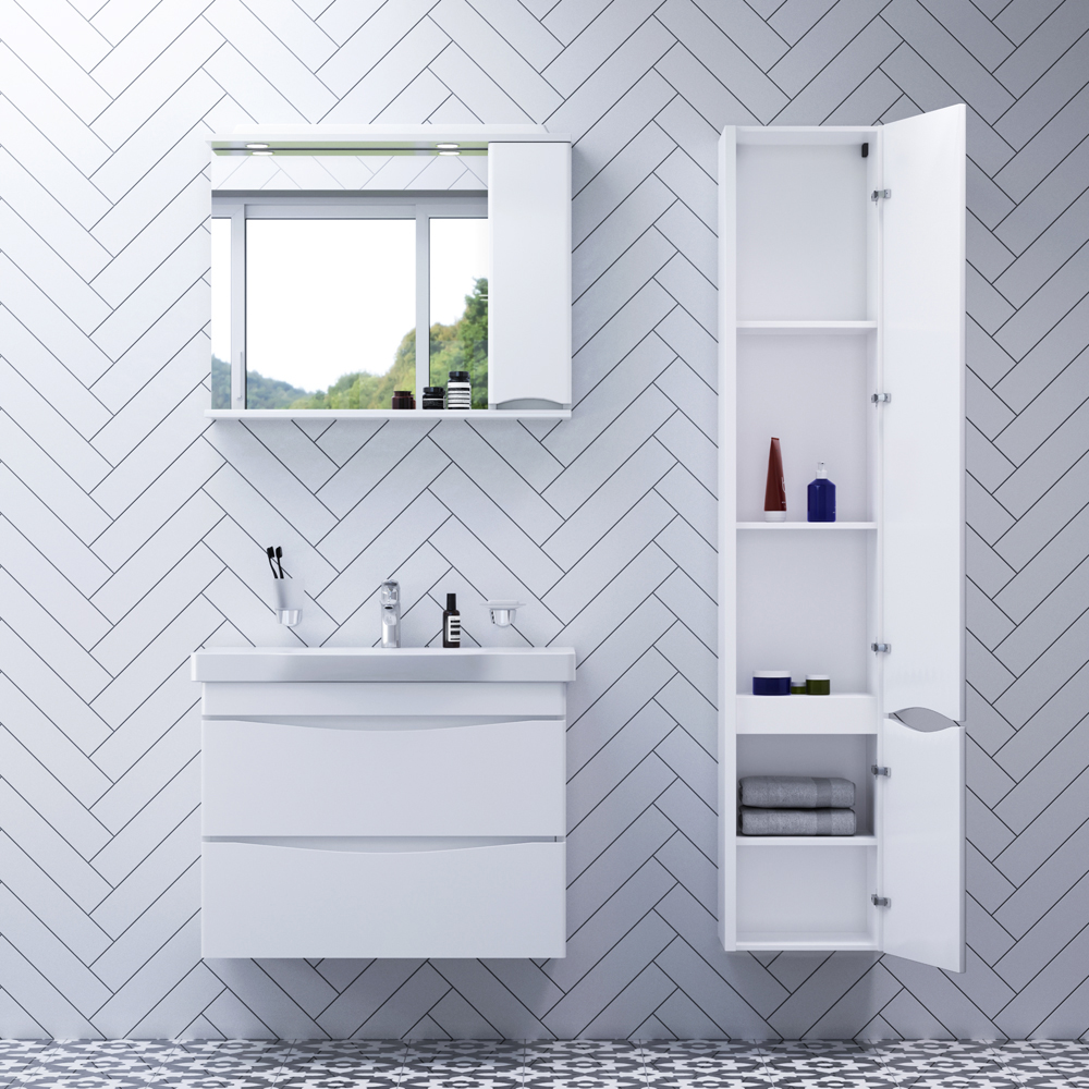 Мебель для ванной Am.Pm Like 80 подвесная, белый глянец фото в интернет-магазине «Wasser-Haus.ru»