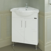 Тумба с раковиной СаНта Аврора угловая фото в интернет-магазине «Wasser-Haus.ru»