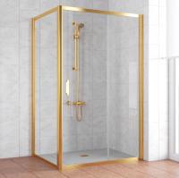 Душевой уголок Vegas Glass ZP+ZPV 120*90 09 01 профиль золото, стекло прозрачное фото в интернет-магазине «Wasser-Haus.ru»