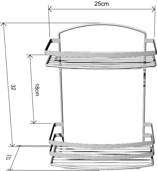 Полка Tekno-tel BK085SSS фото в интернет-магазине «Wasser-Haus.ru»