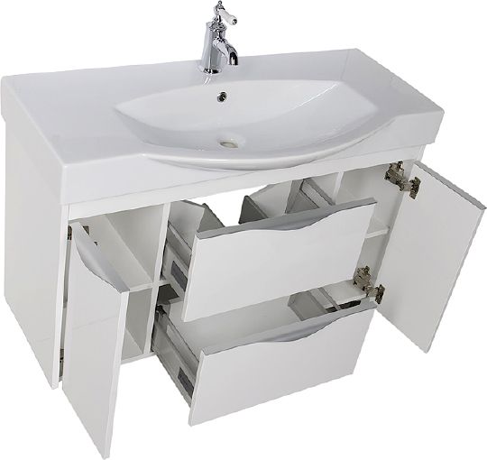 Мебель для ванной Aquanet Франка 105 белая фото в интернет-магазине «Wasser-Haus.ru»