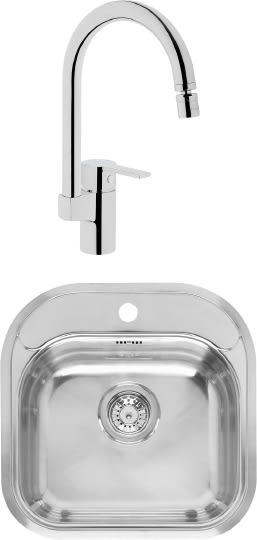 Комплект Мойка кухонная Reginox Boston LUX OKG сталь + Смеситель VitrA Fold S Sink Mixer A42155EXP для кухонной мойки фото в интернет-магазине «Wasser-Haus.ru»