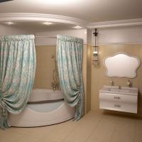 Штора для ванной Aima Design У37614 270x240, двойная, бирюзовая фото в интернет-магазине «Wasser-Haus.ru»