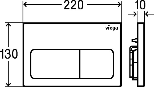 Кнопка смыва Viega Prevista Visign for Life 8601.1 773724 хром матовый фото в интернет-магазине «Wasser-Haus.ru»
