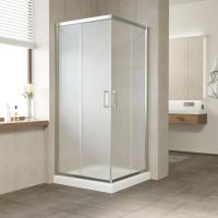 Душевой уголок Vegas Glass ZA Tur Novo 80 08 10 профиль глянцевый хром, стекло сатин фото в интернет-магазине «Wasser-Haus.ru»