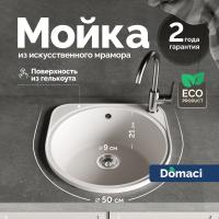 Мойка кухонная Domaci Верона С-25, белая фото в интернет-магазине «Wasser-Haus.ru»