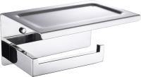 Держатель туалетной бумаги Boheme New Venturo 10311-CR с полкой для телефона фото в интернет-магазине «Wasser-Haus.ru»