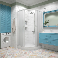 Душевой уголок Erlit Comfort ER0508-C3 80x80 с поддоном, матовое стекло