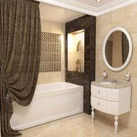 Штора для ванной Aima Design У37614 270x240, двойная, коричневая фото в интернет-магазине «Wasser-Haus.ru»