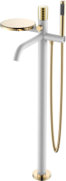 Напольный смеситель для ванны с душем Boheme Stick 129-WG white diamond gold фото в интернет-магазине «Wasser-Haus.ru»