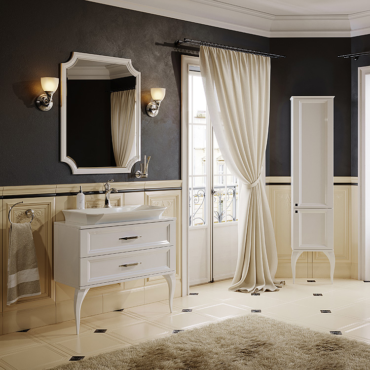 Мебель для ванной Aqwella 5 stars LaDonna белая фото в интернет-магазине «Wasser-Haus.ru»