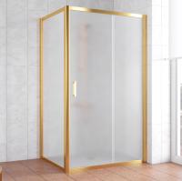 Душевой уголок Vegas Glass ZP+ZPV 110*90 09 10 профиль золото, стекло сатин фото в интернет-магазине «Wasser-Haus.ru»