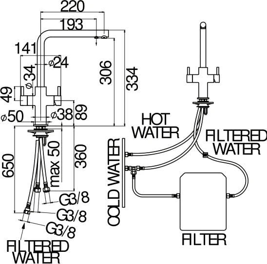 Смеситель для кухни Nobili Acquerelli AQ93823/3VCR фото в интернет-магазине «Wasser-Haus.ru»