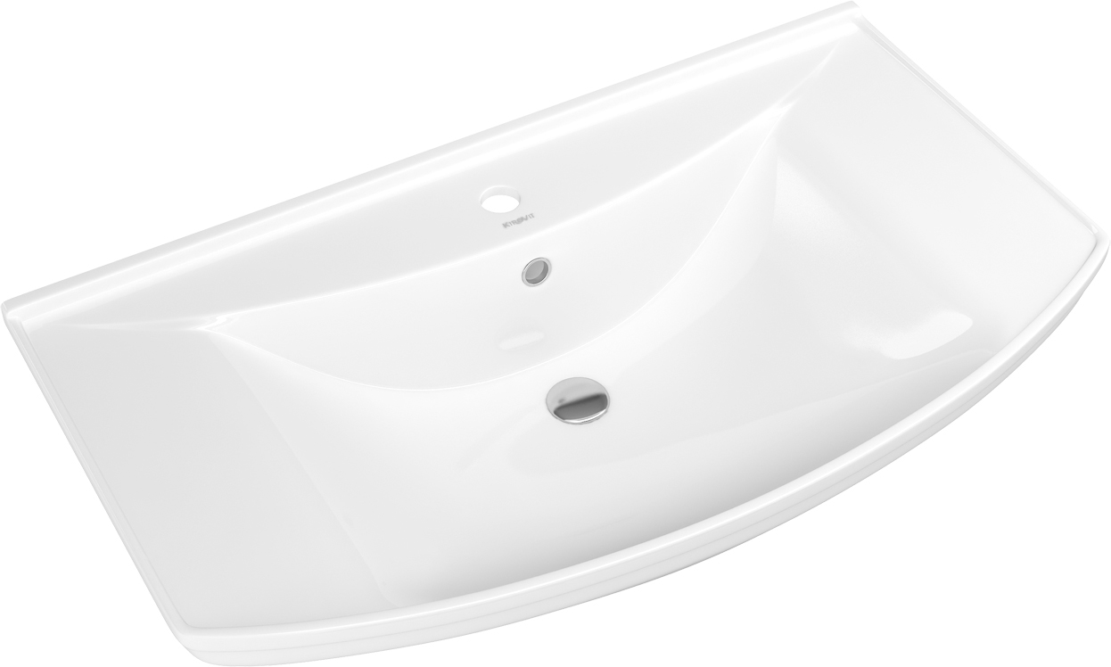 Мебель для ванной ASB-Woodline Берта 85 белая, патина серебро фото в интернет-магазине «Wasser-Haus.ru»