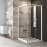 Душевой уголок Ravak BLRV2K 90х80, Transparent, профиль белый фото в интернет-магазине «Wasser-Haus.ru»