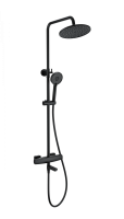 Душевая стойка Wonzon & Woghand WW-B3035-A3-MB, матовая черная фото в интернет-магазине «Wasser-Haus.ru»