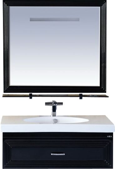 Мебель для ванной Misty Европа 90 черная эмаль фото в интернет-магазине «Wasser-Haus.ru»