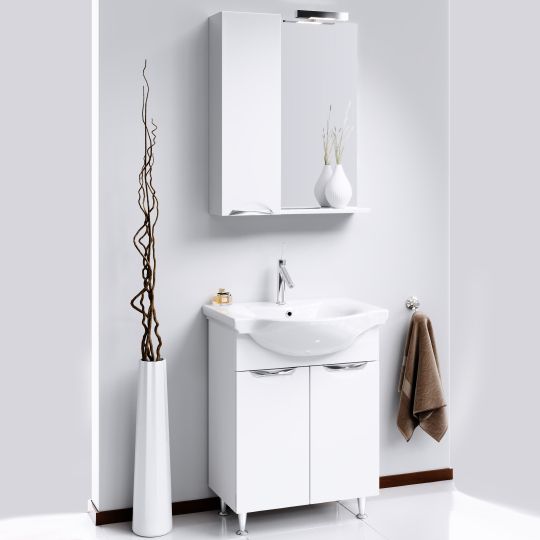 Мебель для ванной Aqwella Лайн 65 с корзиной для белья фото в интернет-магазине «Wasser-Haus.ru»