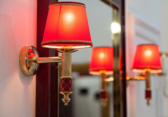 Светильник Boheme Murano 765 золото, рубиновый фото в интернет-магазине «Wasser-Haus.ru»