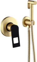 Гигиенический душ Bronze de Luxe Element EL28GB С ВНУТРЕННЕЙ ЧАСТЬЮ, со смесителем, золото, черный фото в интернет-магазине «Wasser-Haus.ru»