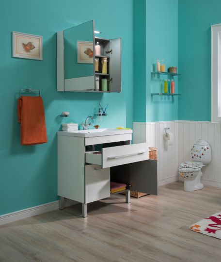 Мебель для ванной Aquanet Верона 75 белая, 1 ящик, 2 двери фото в интернет-магазине «Wasser-Haus.ru»