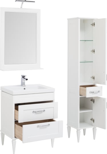 Мебель для ванной Aquanet Денвер 65 белый глянец фото в интернет-магазине «Wasser-Haus.ru»