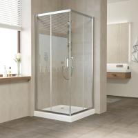 Душевой уголок Vegas Glass ZA Tur Novo 80 08 01 профиль глянцевый хром, стекло прозрачное фото в интернет-магазине «Wasser-Haus.ru»