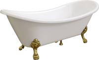 Акриловая ванна Artemis Cloe 180x75 белая, ножки золото фото в интернет-магазине «Wasser-Haus.ru»