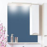 Зеркало-шкаф Бриклаер Токио 60 R светлая лиственница, белый глянец фото в интернет-магазине «Wasser-Haus.ru»