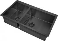 Мойка кухонная Zorg Inox PVD 78-2-51 R grafit фото в интернет-магазине «Wasser-Haus.ru»