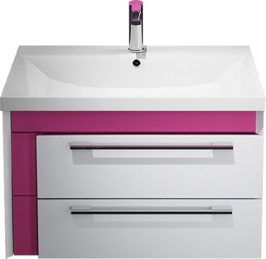 Мебель для ванной Iddis Color Plus 70 белая, розовая фото в интернет-магазине «Wasser-Haus.ru»