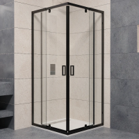 Душевой уголок RGW Passage PA-038B 80x80 см, профиль черный, стекло прозрачное фото в интернет-магазине «Wasser-Haus.ru»