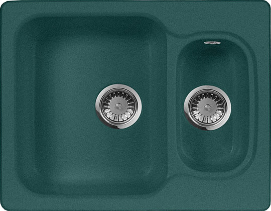 Мойка кухонная AquaGranitEx M-09 зеленая фото в интернет-магазине «Wasser-Haus.ru»