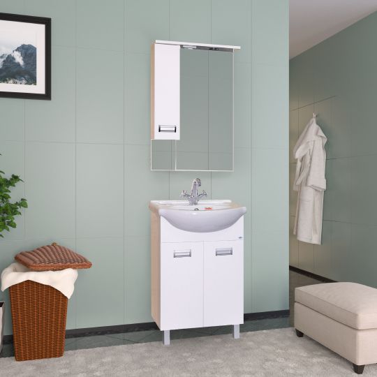 Мебель для ванной Misty Вега 55 прямая фото в интернет-магазине «Wasser-Haus.ru»