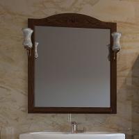 Зеркало ASB-Woodline Салерно 80 со светильниками, орех антикварный фото в интернет-магазине «Wasser-Haus.ru»