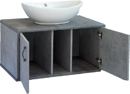 Мебель для ванной Misty Грей 80 подвесная, бетон фото в интернет-магазине «Wasser-Haus.ru»