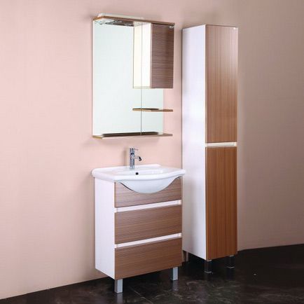 Мебель для ванной Onika Элита 60 штрокс коричневый фото в интернет-магазине «Wasser-Haus.ru»