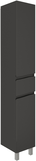 Шкаф-пенал АВН Фиджи 35 R, напольный, черный, с бельевой корзиной фото в интернет-магазине «Wasser-Haus.ru»
