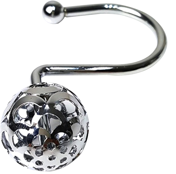 Крючки для шторы Carnation Home Fashions Ball Hole Type Hook Silver фото в интернет-магазине «Wasser-Haus.ru»