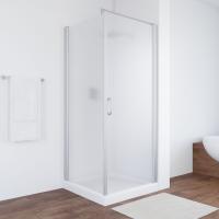 Душевой уголок Vegas Glass EP-Fis 80 07 10 R профиль матовый хром, стекло сатин фото в интернет-магазине «Wasser-Haus.ru»